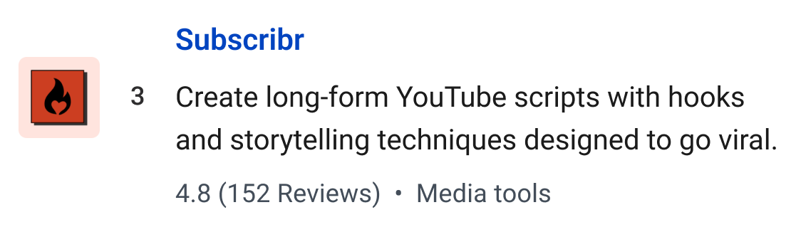 Subscribr: Create long-form YouTube scripts with hooks and storytelling techniques designed to go viral.