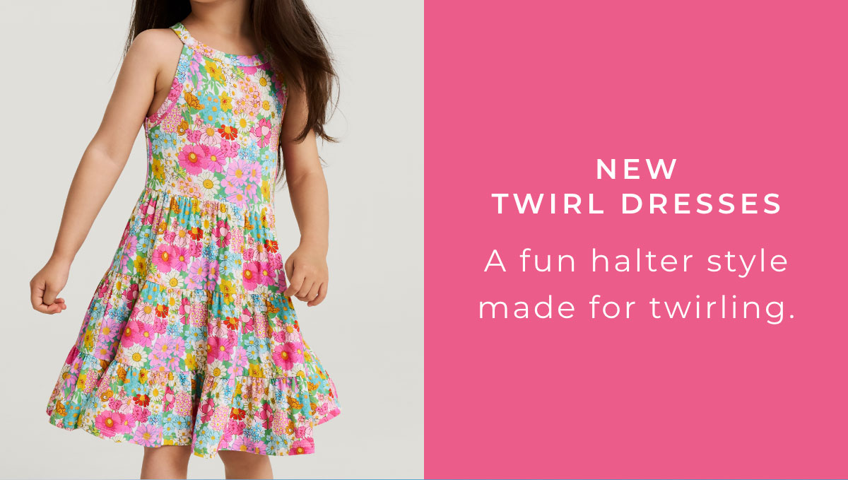 New Twirl Dresses: A fun halter style made for twirling.