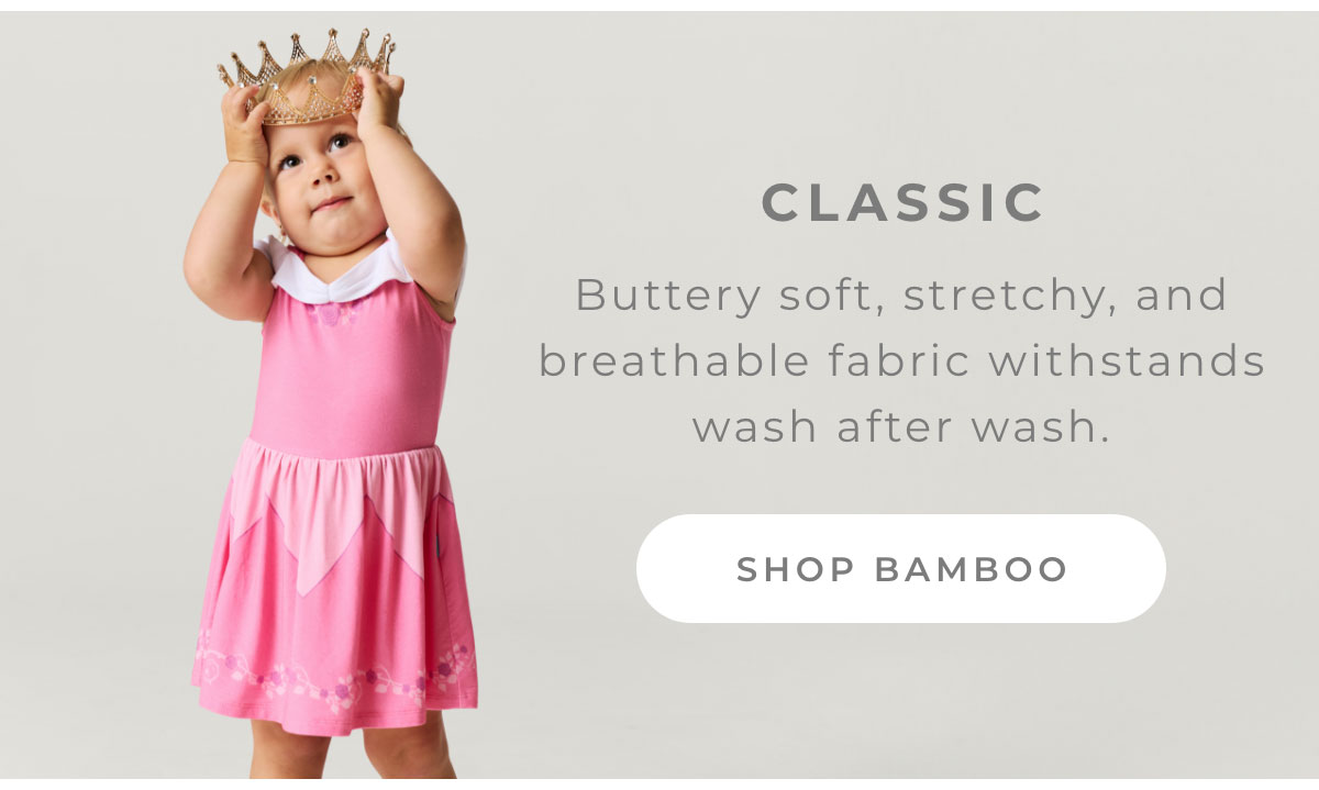 Classic Buttery soft, stretchy, and breathable fabric withstands wash after wash. [SHOP BAMBOO]