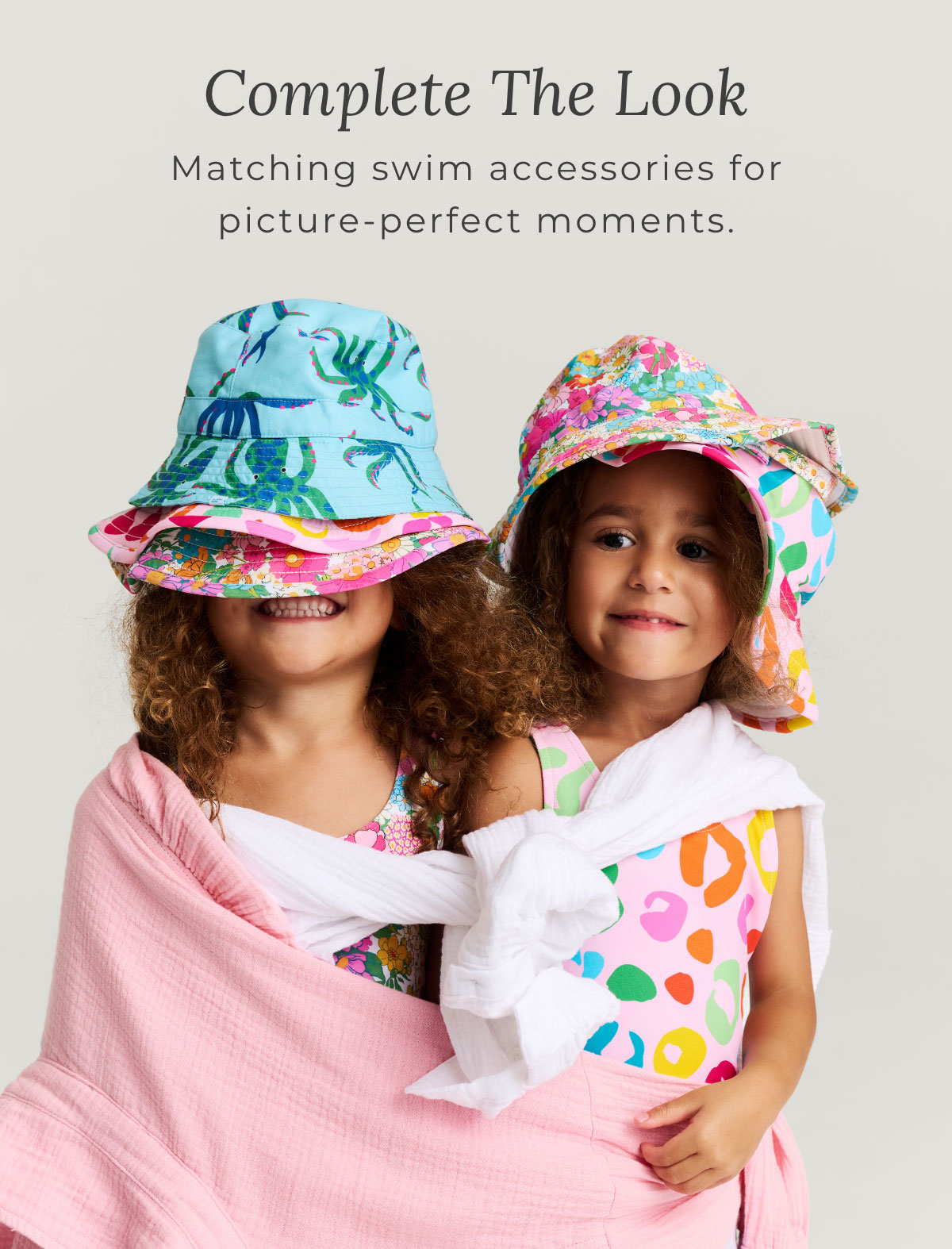 Complete the Look: Matching swim accessories for picture-perfect moments.