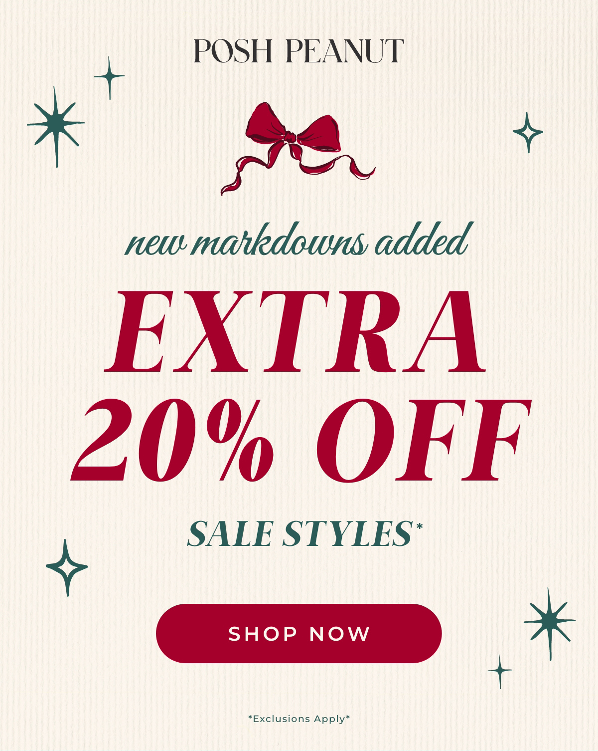 new markdowns added EXTRA 20% off Sale Styles { Shop Now }