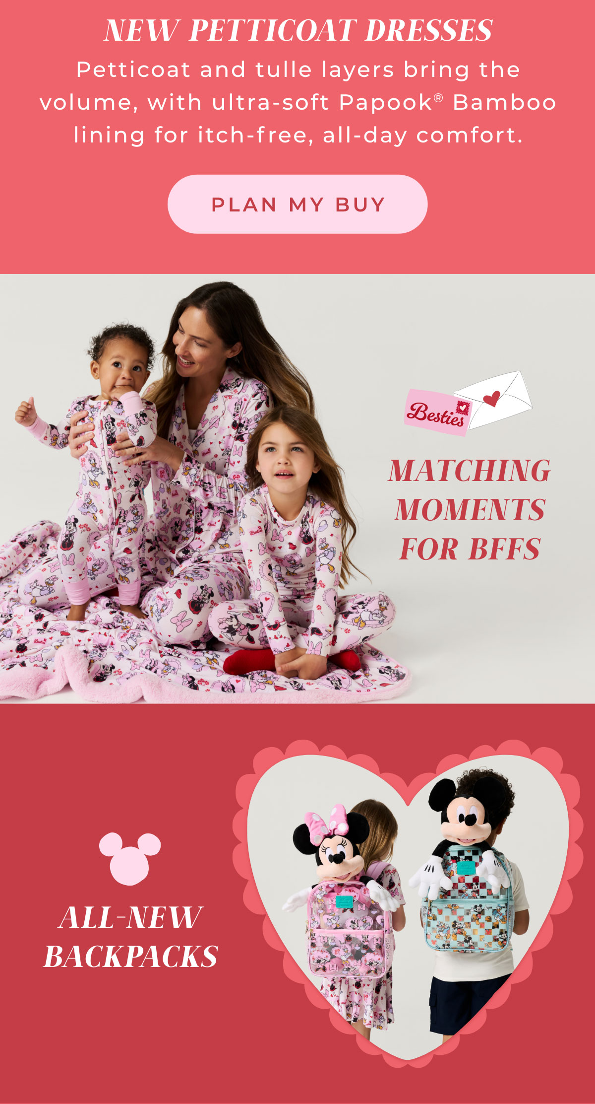 New Petticoat Dresses: Petticoat and tulle layers bring the volume, with ultra-sot Papook Bamboo lining for itch-free, all day comfort.