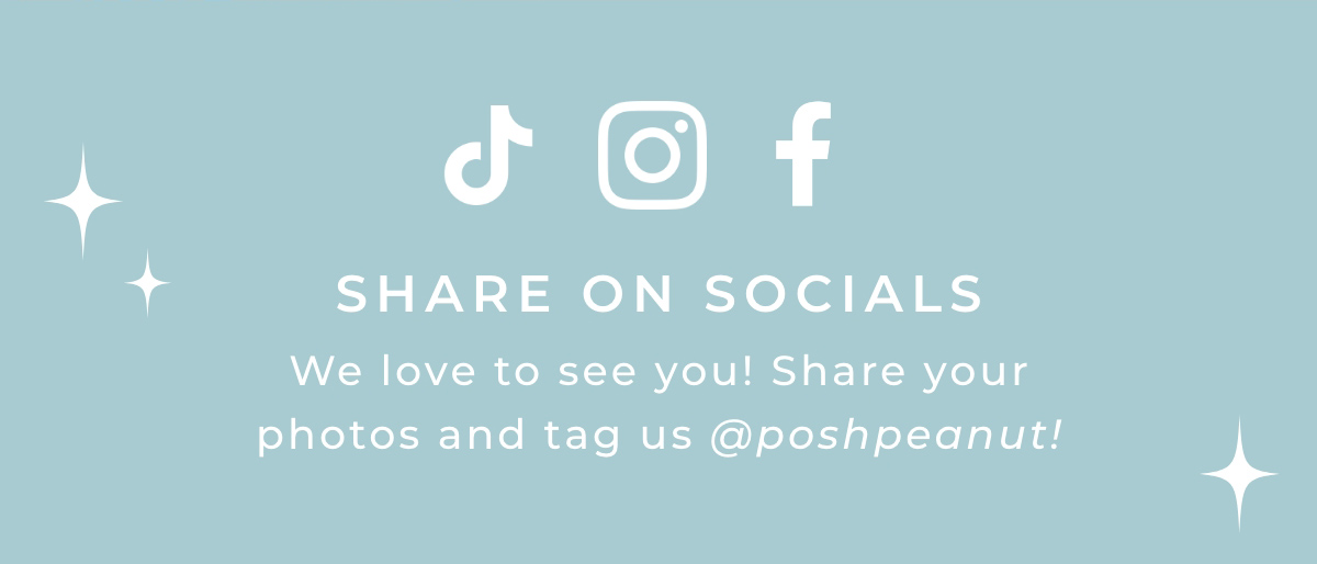 Share on Socials: We love to see you! Share your photos and tag us @poshpeanut!