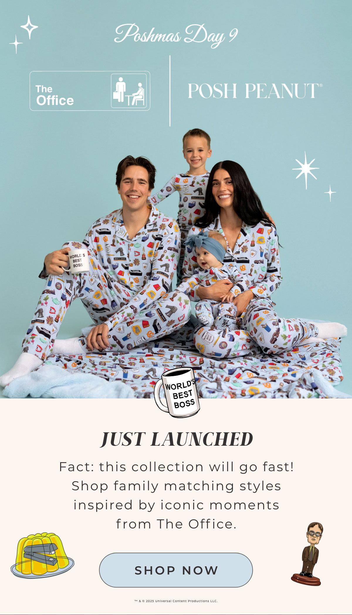 Poshmas Day 9: The Office | Posh Peanut. Just Launched: Face: this collection will go fast! Shop family matching styles inspired by iconic moments from The Office. Shop Now.
