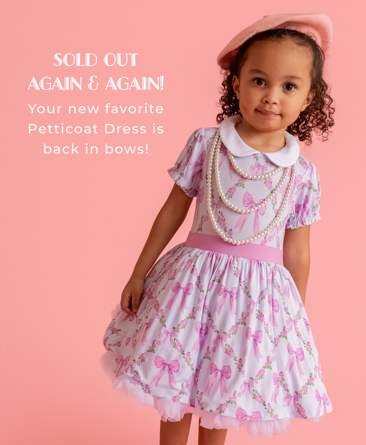 Sold Out Again & Again! Your new favorite Petticoat Dress is back in bows!