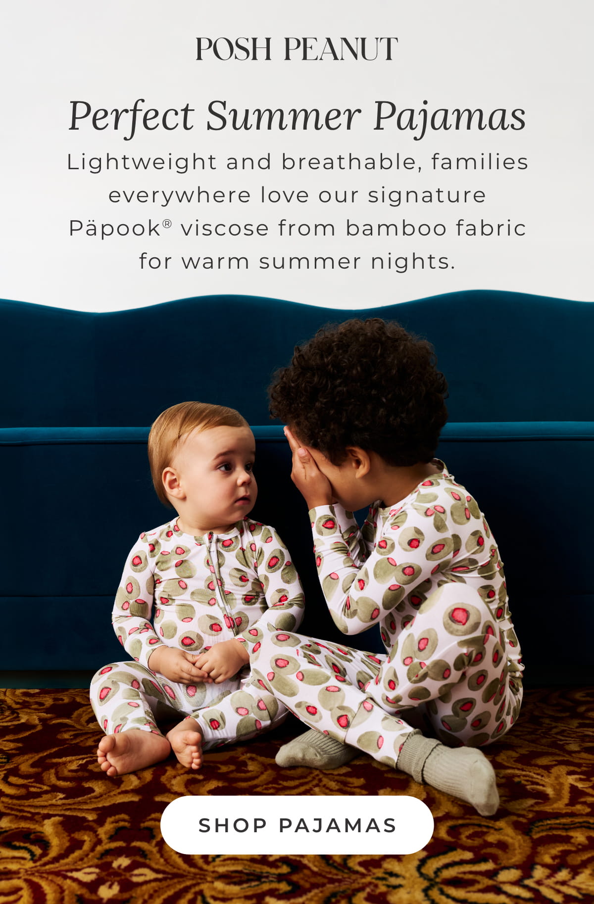Posh Peanut: Perfect Summer Pajamas: Lightweight and breathable, families everywhere love our signature Papook viscose from bamboo fabric for warm summer nights. [SHOP PAJAMAS]