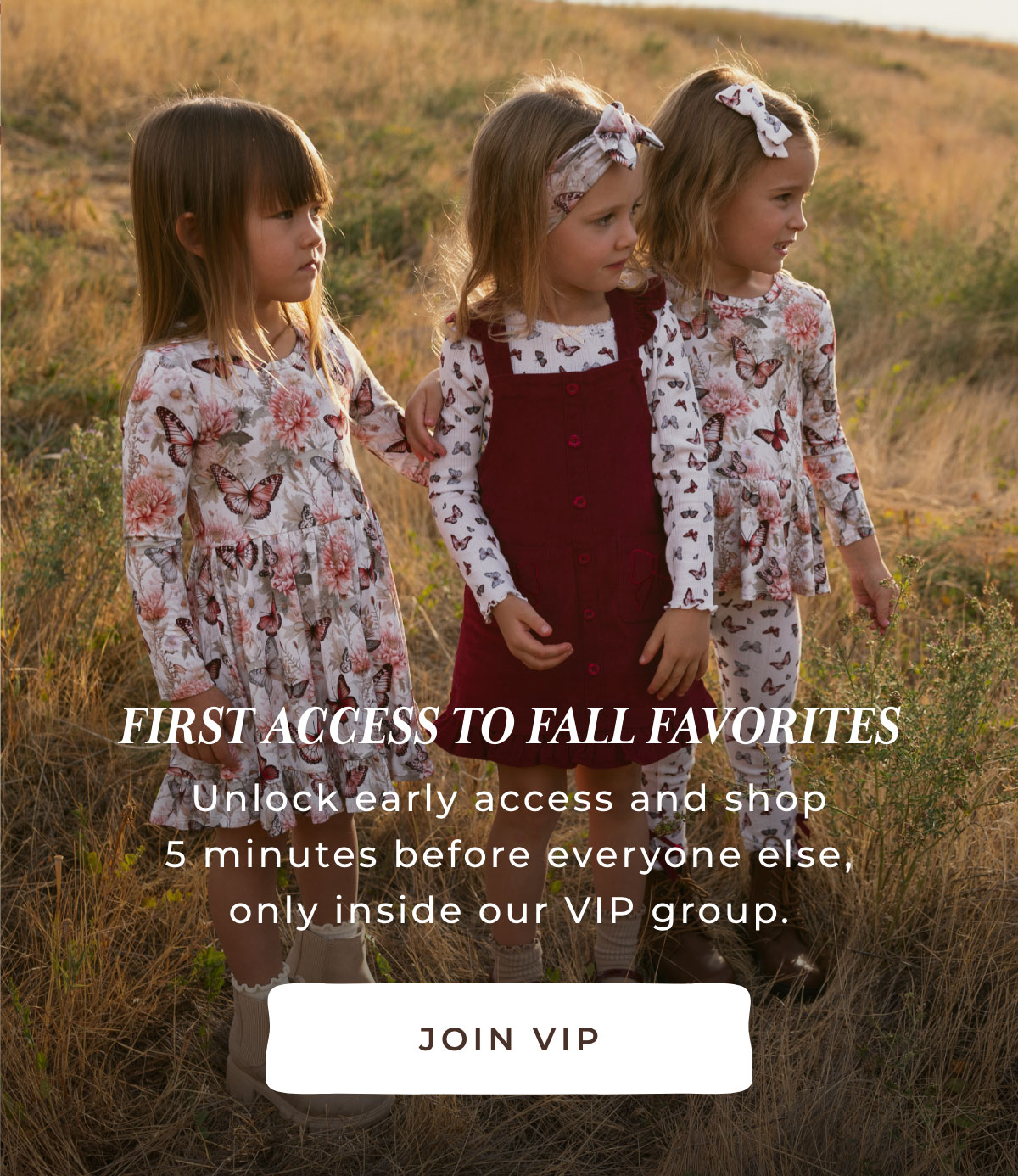 First Access to Fall Favorites: Unlock early access and shop 5 minutes before everyone else, only inside our VIP group. [JOIN VIP]