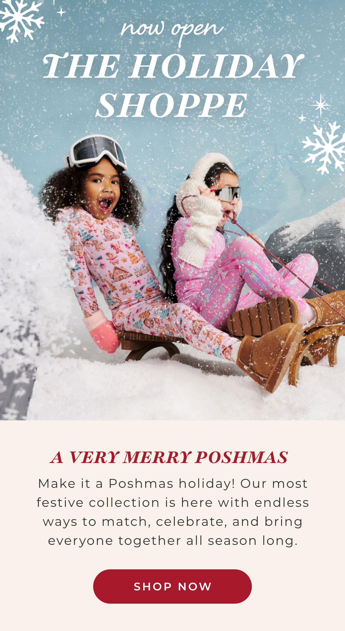 Now Open: the Holiday Shoppe... A Very Merry Poshmas! Make it a Poshmas holiday! our most festive collection is here with endless ways to match, celebrate, and bring everyone together all season long. [SHOP NOW]