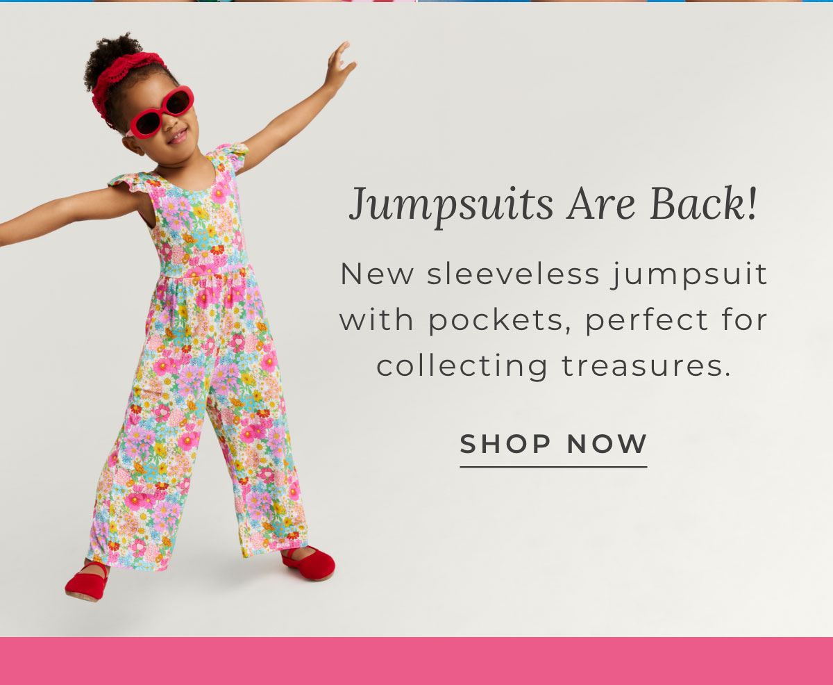 Jumpsuits Are Back! New sleeveless jumpsuit with pockets, perfect for collecting treasures [SHOP NOW]