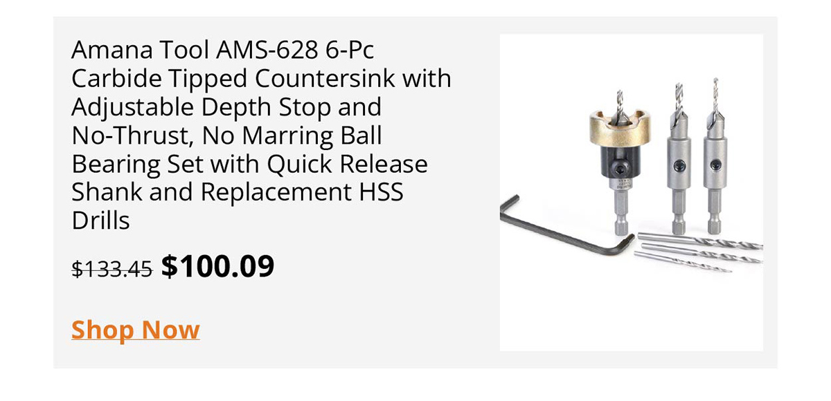 Amana Tool AMS-628 6-Pc Carbide Tipped 