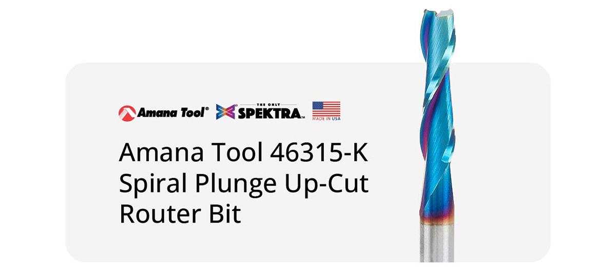Amana Tool 46315-K Spiral Plunge Up-Cut Router Bit