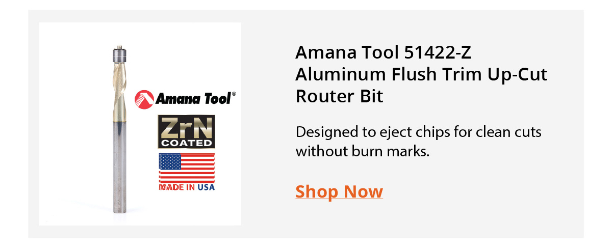 Amana Tool 51420-Z Aluminum Flush Trim Up-Cut Router Bit