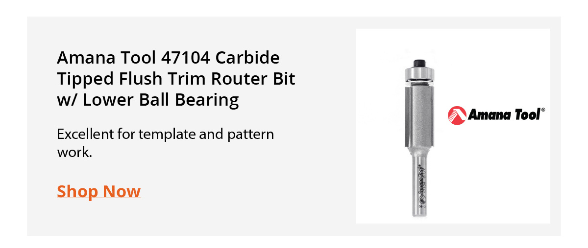 Amana Tool 45460 Carbide Tipped Plunge Template Router Bit