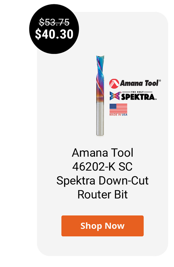 Amana Tool 46202-K SC Spektra Down-Cut Router Bit
