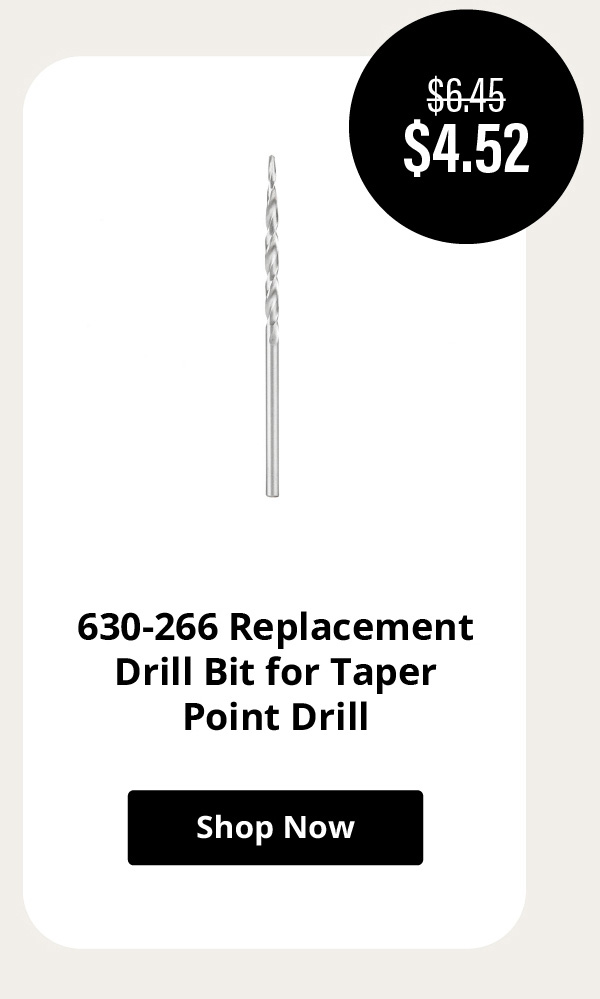 Timberline 630-266 Replacement Drill Bit for Taper Point Drill