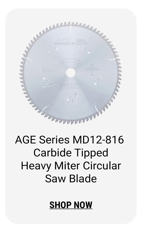 AGE Series MD12-816 Carbide Tipped Heavy Miter Circular Saw Blade