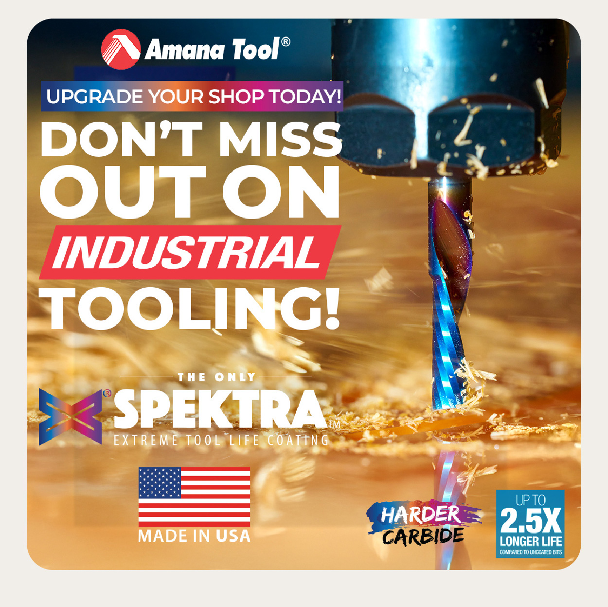 The Only Spektra™ Coating Engineered For Extreme Tool Life