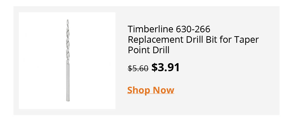 Timberline 630-266 Replacement Drill Bit for Taper Point Drill
