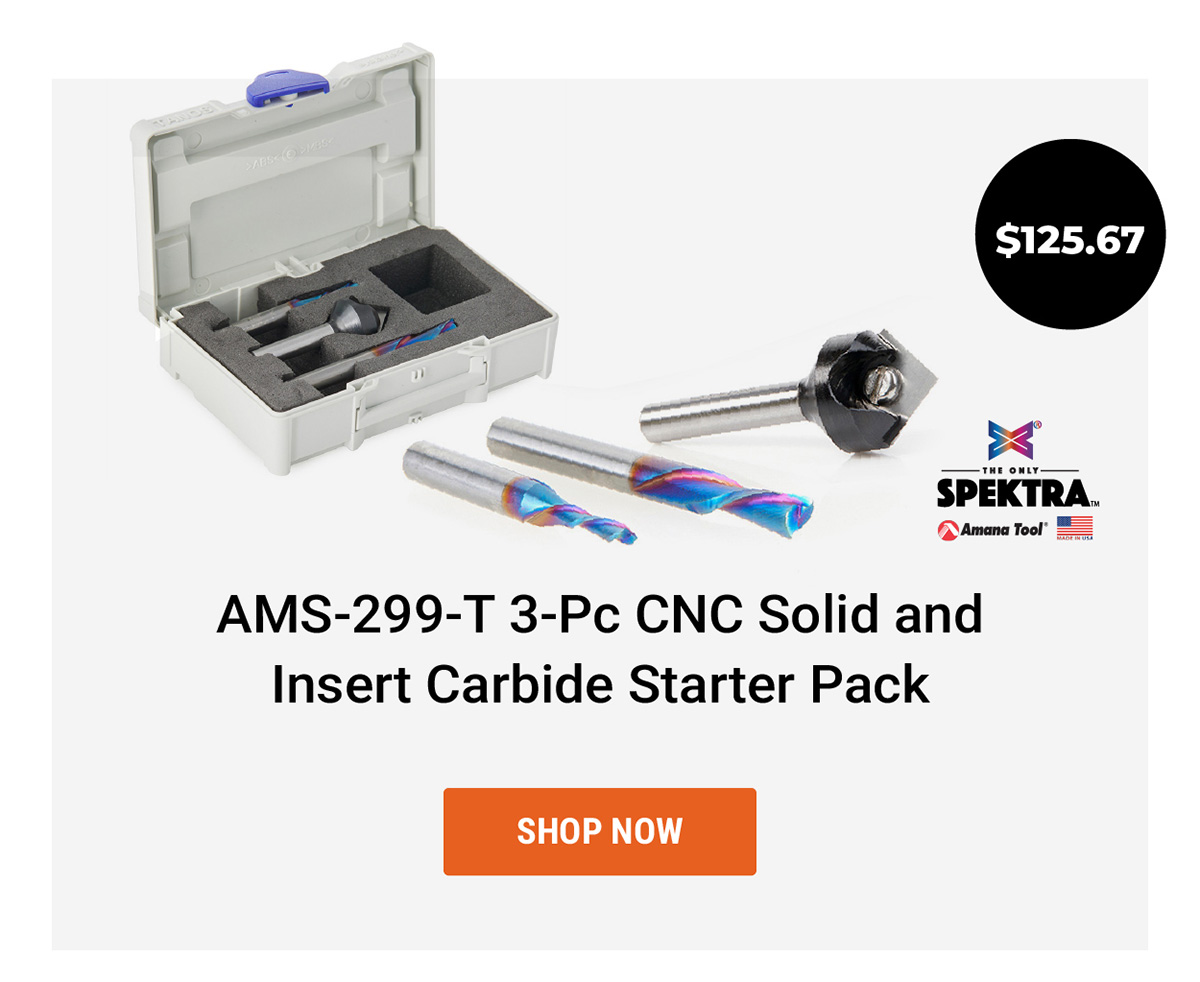 AMS-299-T 3-Pc CNC Solid and Insert Carbide Starter Pack