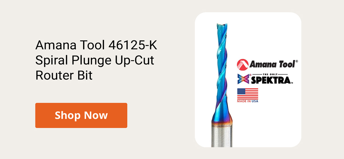 Amana Tool 46125-K Spiral Plunge Up-Cut Router Bit