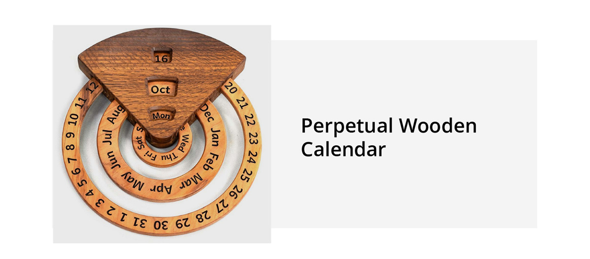Perpetual Wooden Calendar