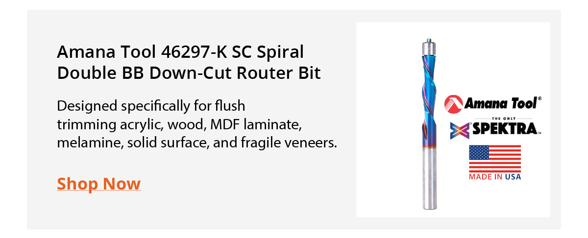 Amana Tool 57172 Spiral Pattern/Plunge Compression Router Bit