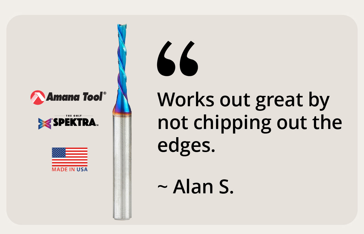 "Works out great by not chipping out the edges."