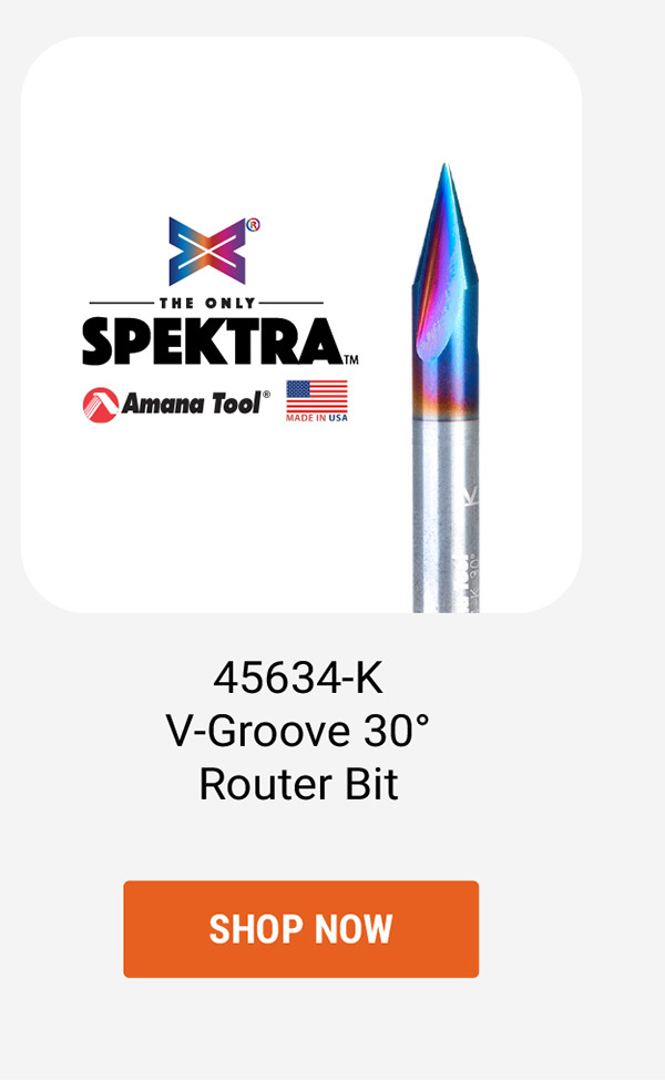 Amana Tool 45634-K V-Groove 30 Deg Router Bit