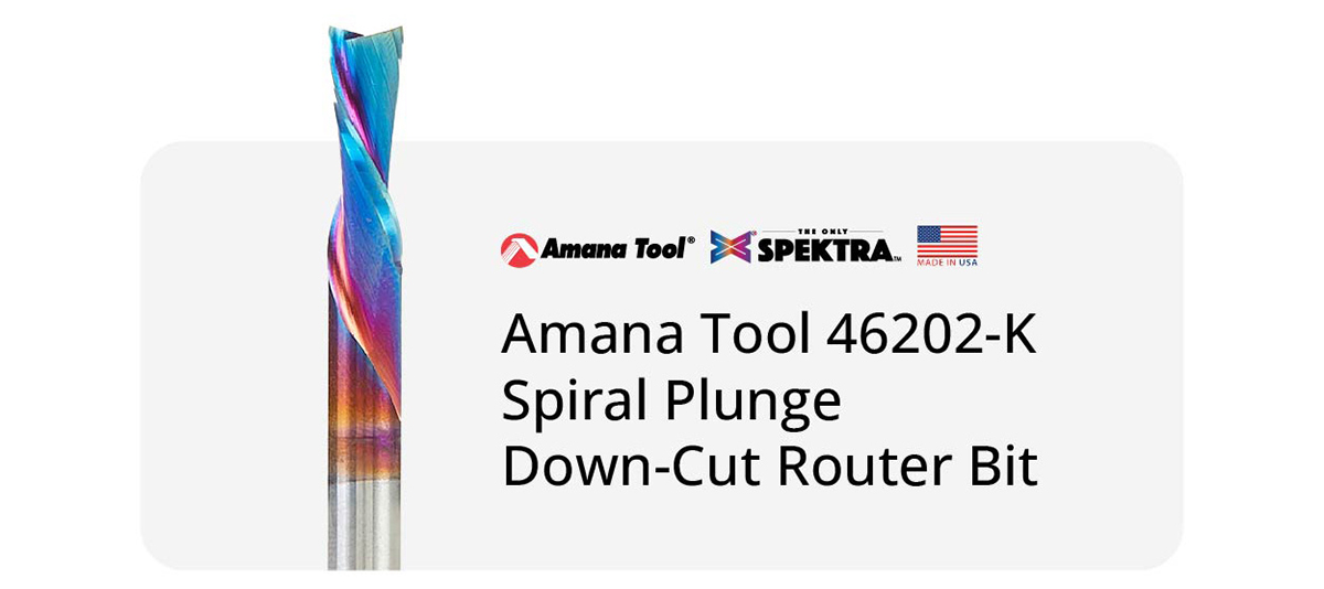 Amana Tool 46202-K Spiral Plunge Down-Cut Router Bit