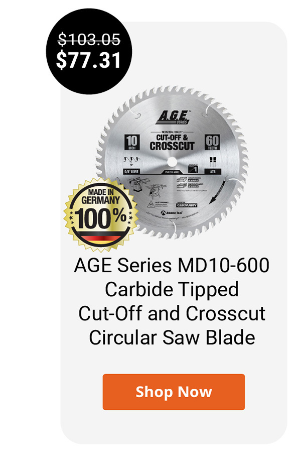 AGE Series MD10-600 Carbide Tipped Cut-Off and Crosscut Circular Saw Blade