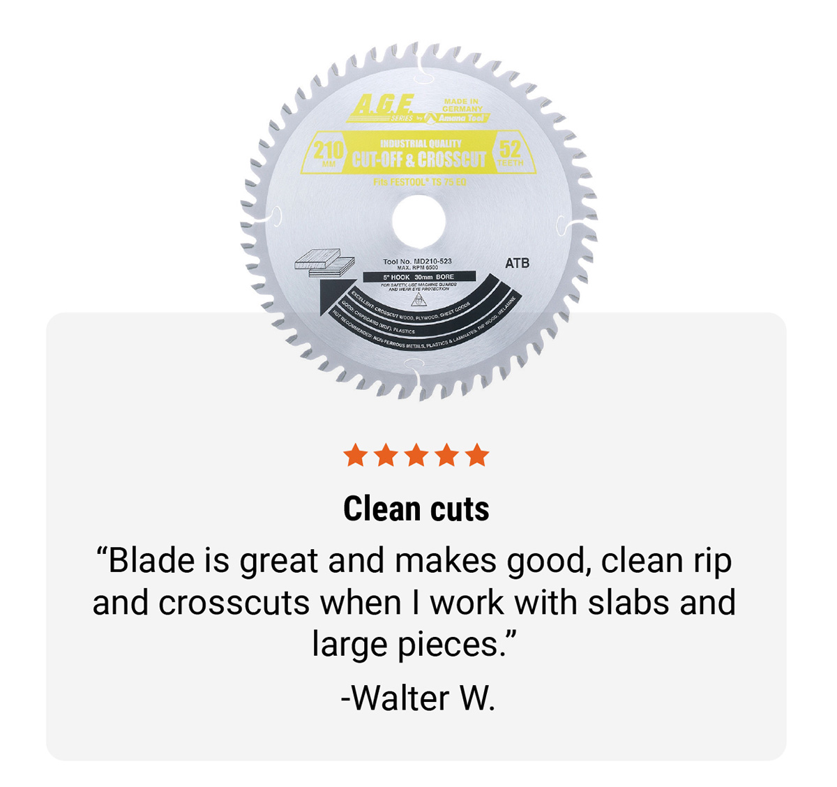 "Clean cuts"