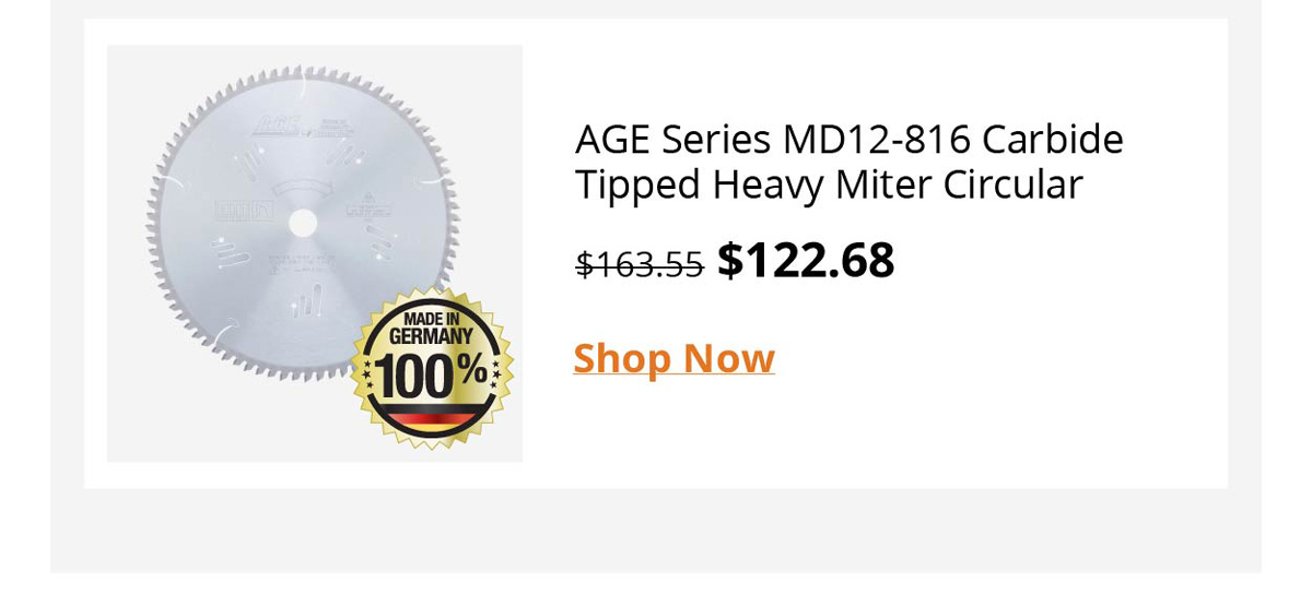 AGE Series MD12-816 Carbide Tipped Heavy Miter Circular Saw Blade 