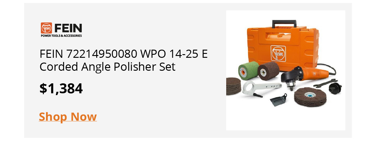 FEIN Corded Angle Polisher Set