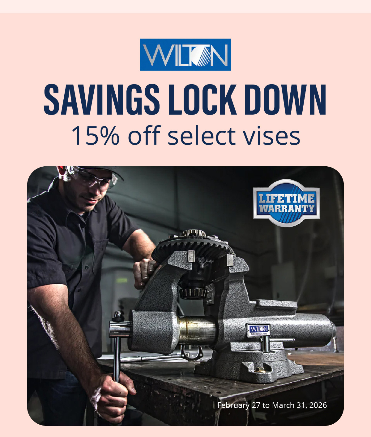 15% off select vises