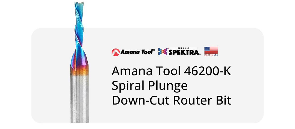 Amana Tool 46200-K Spiral Plunge Down-Cut Router Bit