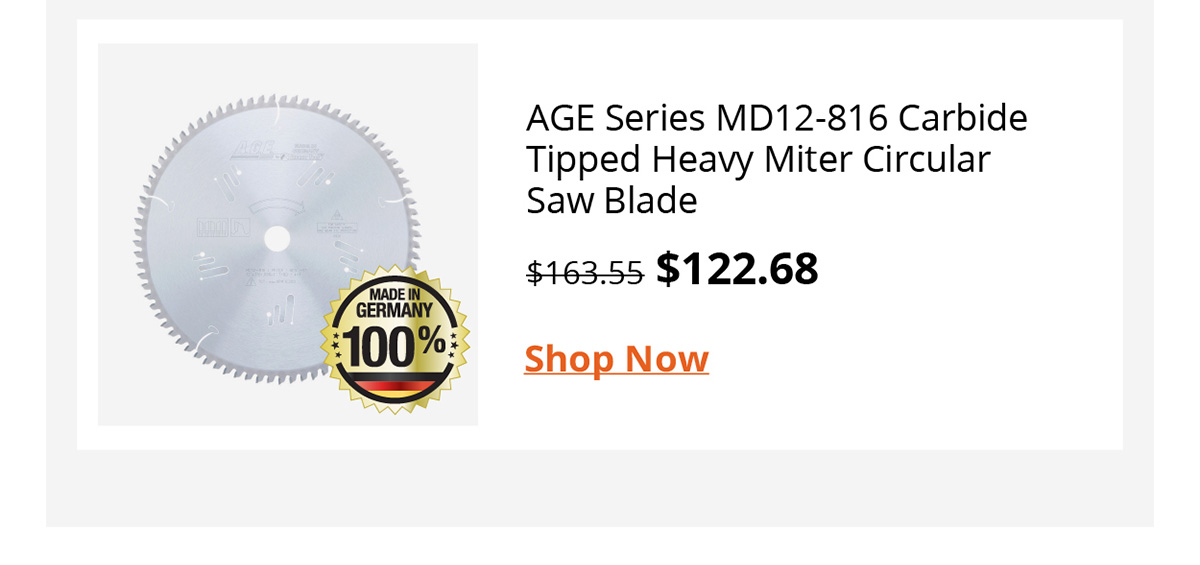 AGE Series MD12-816 Carbide Tipped Heavy Miter Circular Saw Blade