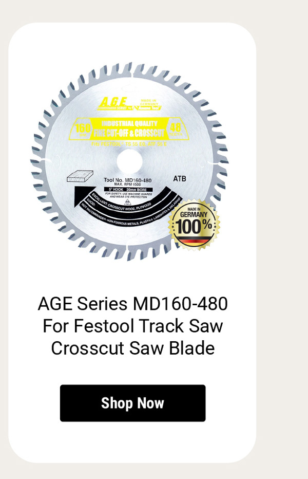 AGE Series MD160-480 For Festool Track Saw Crosscut Saw Blade