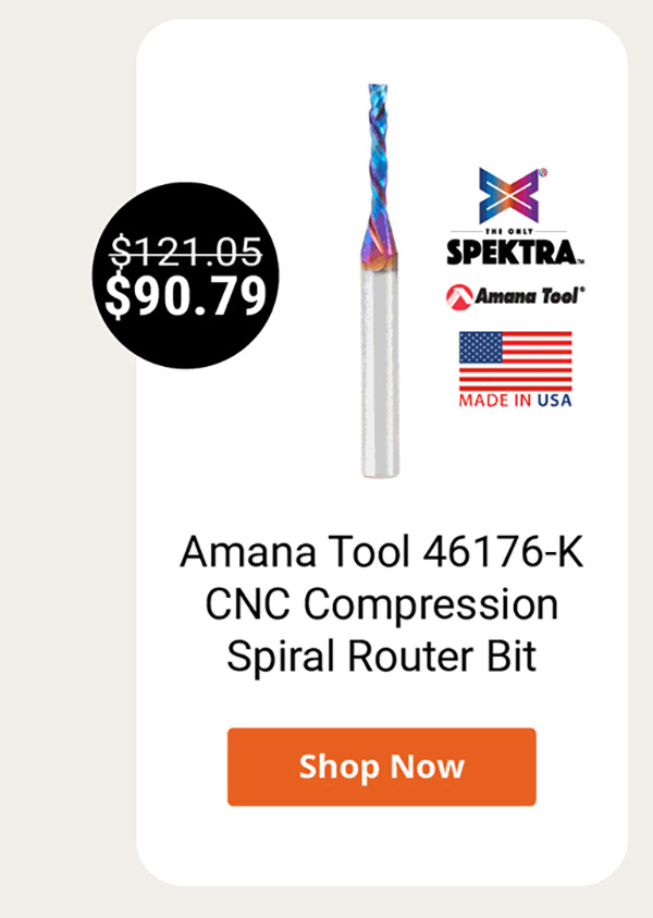 Amana Tool 46176-K CNC Compression Spiral Router Bit