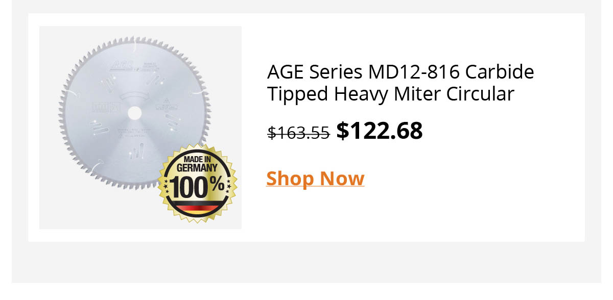 AGE Series MD12-816 Carbide Tipped Heavy Miter Circular Saw Blade