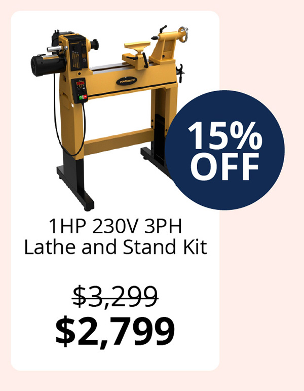 1HP 230V 3PH Lathe and Stand Kit