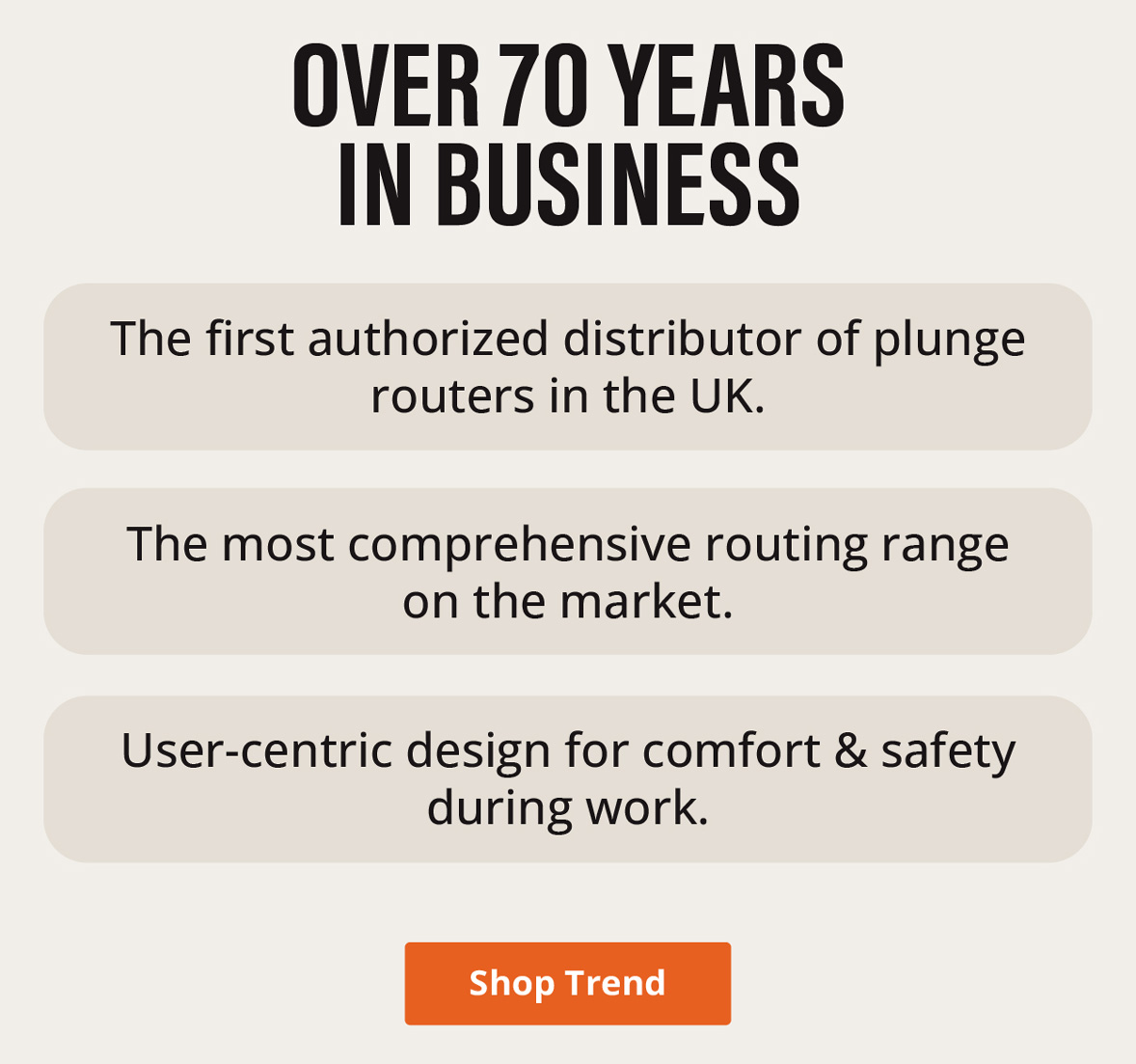 Over 70 Years In Business