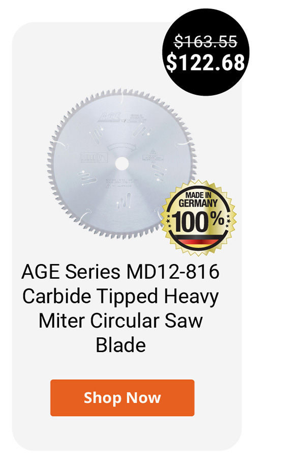AGE Series MD12-816 Carbide Tipped Heavy Miter Circular Saw Blade