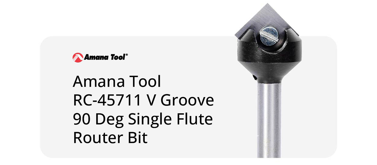 Amana Tool RC-45711 V Groove 90 Deg Single Flute Router Bit