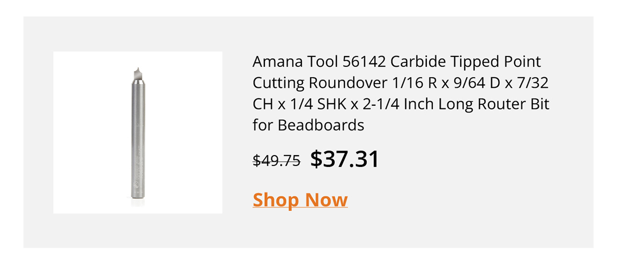 Amana Tool 56142 Carbide Tipped Point Cutting