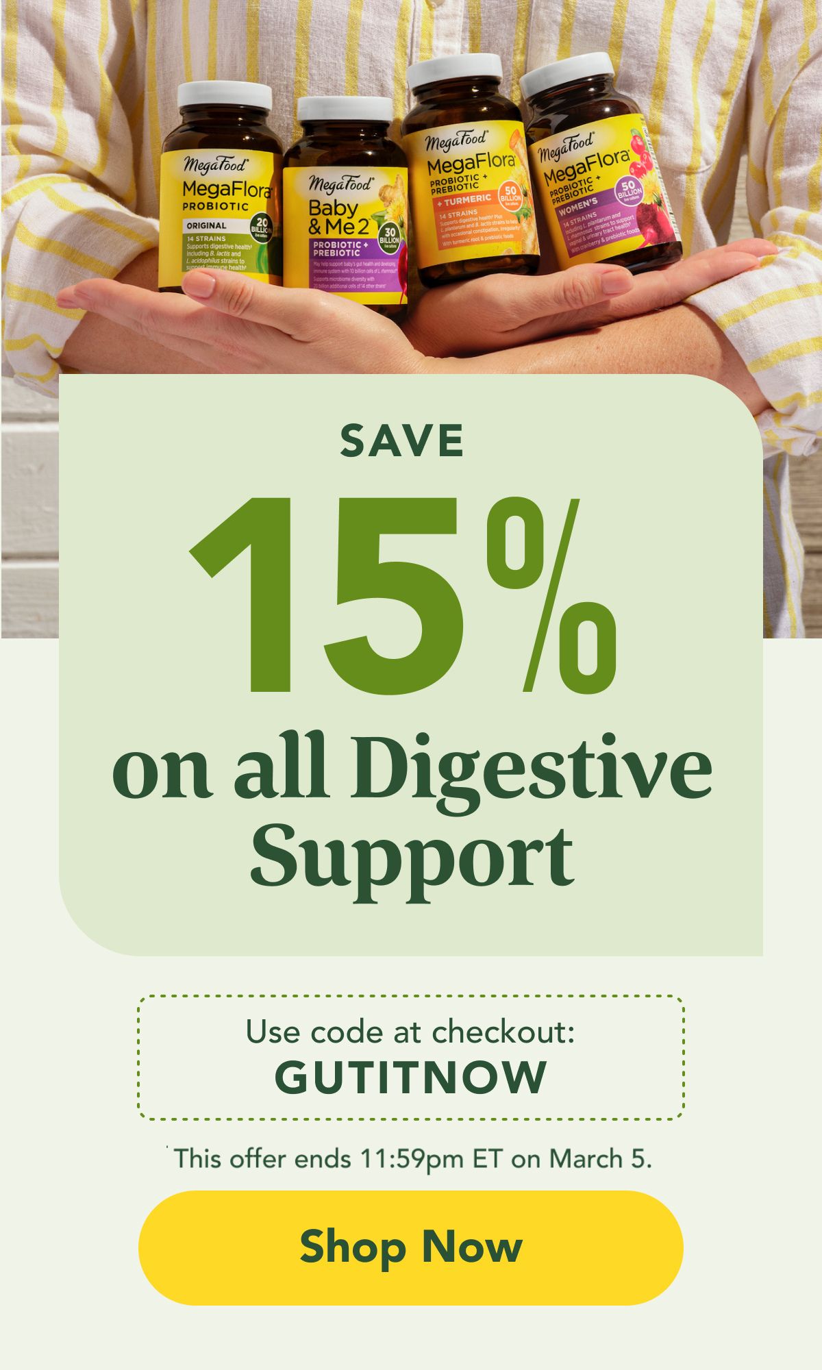 Save 10% on all digestive support