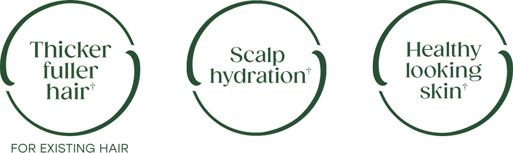 Thicker fuller hair (for existing hair) | Scalp Hydration | Healthy Looking Skin