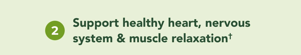 supports health heart, nervous system and muscle relaxation