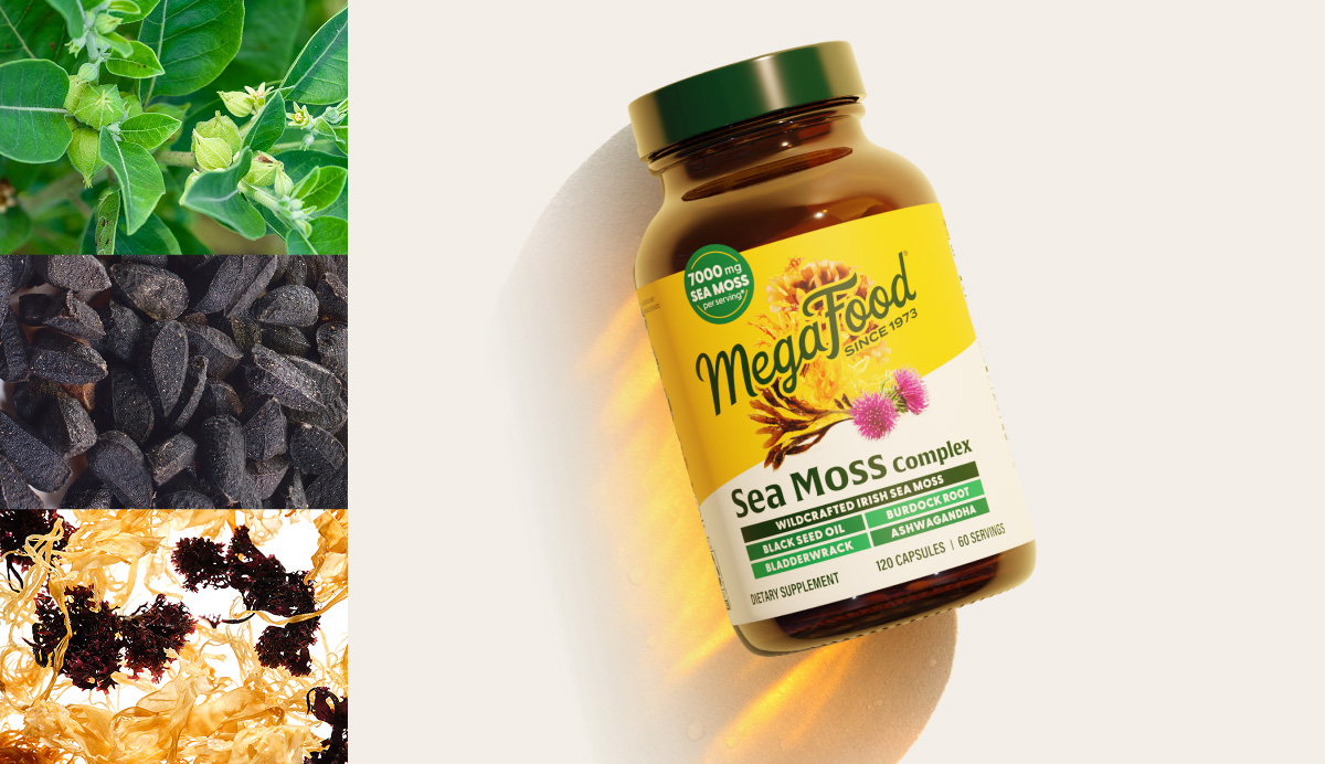 MegaFood Sea Moss Complex | Ashwagandha | Black Seed Extract | Irish Sea Moss