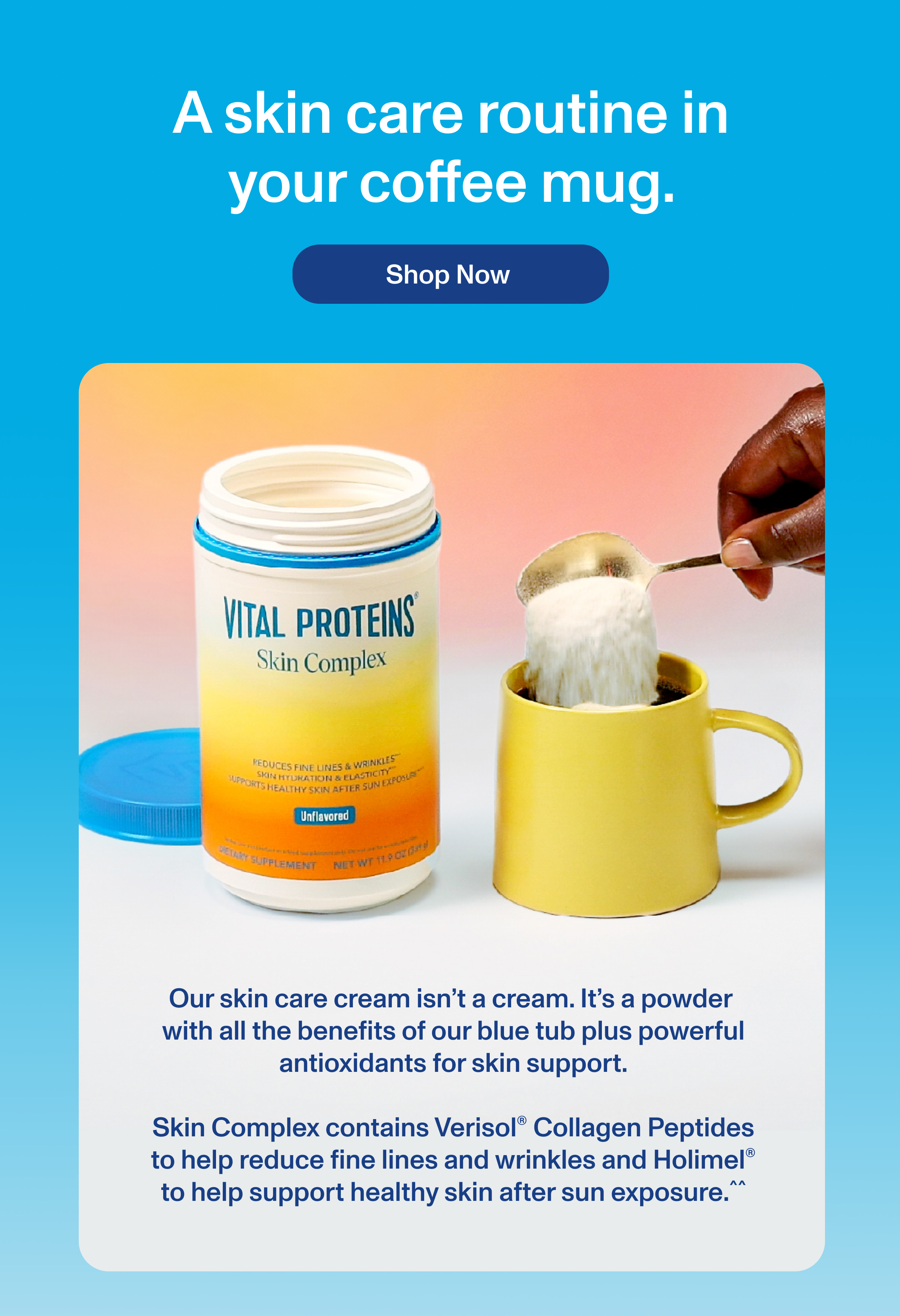 A skin care routine in your coffee mug