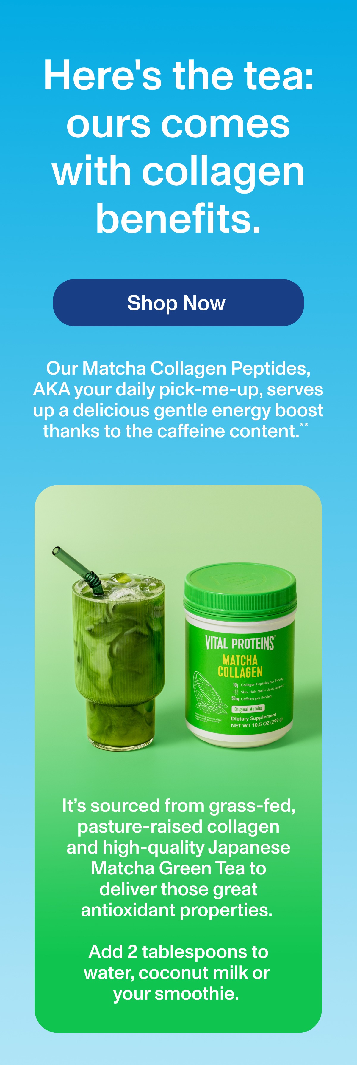 Matcha Collagen Peptides Shop Now